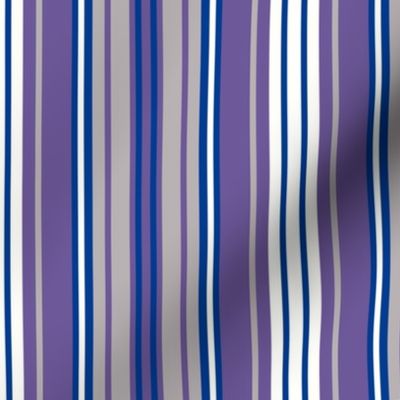 Lavender Purple Blue and White Vertical Stripe