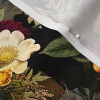 intage Dark Night Romanticism:Maximalism Moody Florals- Antiqued Burgundy Roses With Peony Blossoms Bouquets Nostalgic - Gothic Mystic Night-  Antique Botany Wallpaper and Victorian Goth Mystic inspired