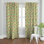 Home decor Vintage Nostalgic Tropical Birds Jungle Green Jungle - tropical fabric 