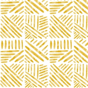 watercolour stripes and squares yellow