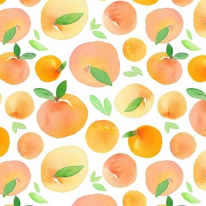 Watercolor Peaches Large Scale