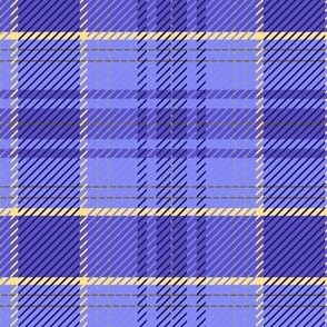 Graphic Tartan (large) - Bright Blue and Yellow 