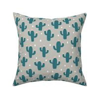 Cactus with dots in pale green