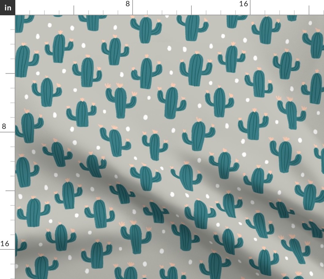 Cactus with dots in pale green