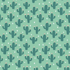 Cactus with dots in green
