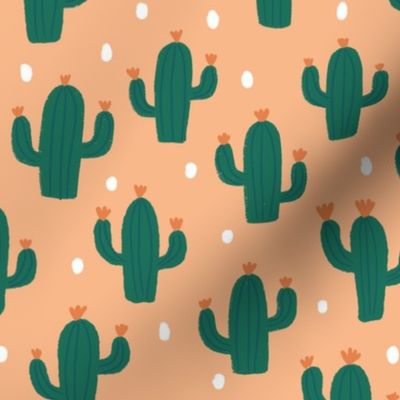 Cactus with dots in orange