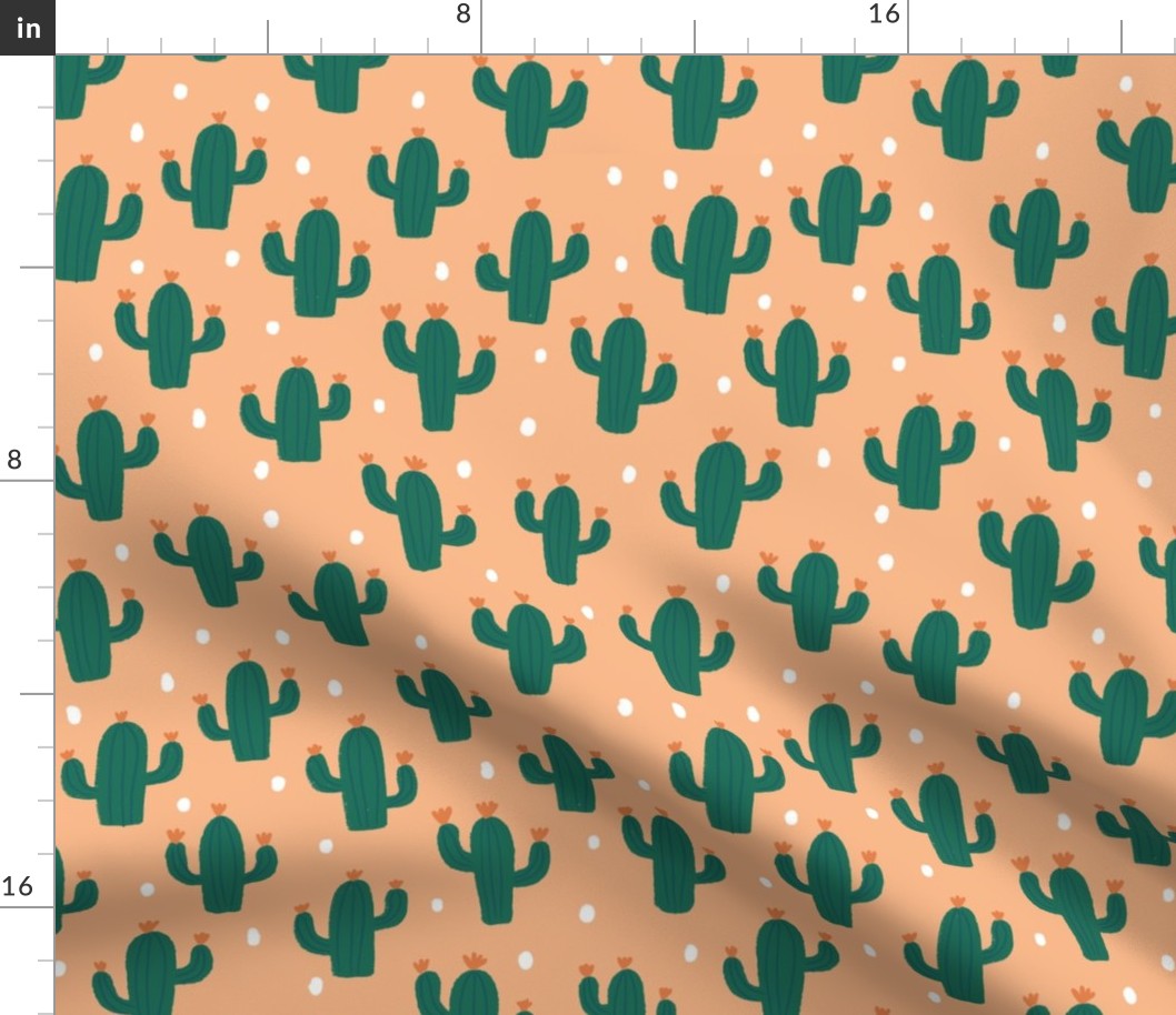 Cactus with dots in orange