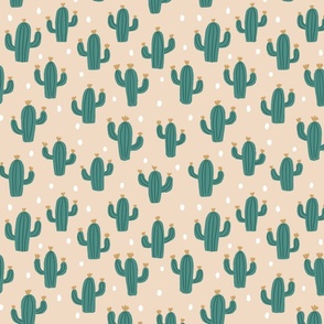 Cactus with dots in beige