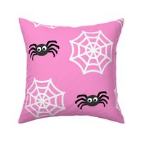 Large Scale Halloween Spiders and Webs Spiderwebs on Pink