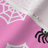 Medium Scale Halloween Spiders and Webs Spiderwebs on Pink