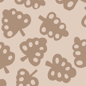 Fat Leaves in brown & beige