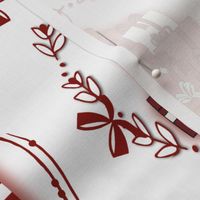 holiday toile-red work