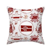 holiday toile-red work 2