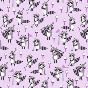 raccoons golf purple