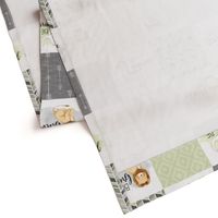 Safari//Zoo//Sage Green - Wholecloth Cheater Quilt
