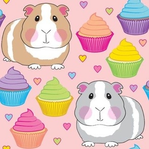 EXTRA-LARGE guinea pigs hearts and cupcakes