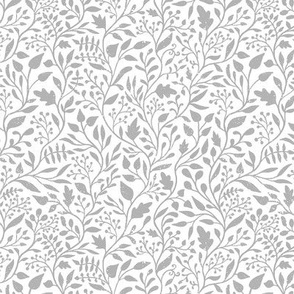 leafy vines version 2 - distressed gray - small scale