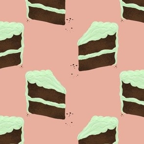 Mint Chocolate Cake Slices