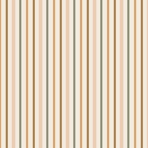 Candy Stripe Vertical - Baby Pink & Earth tones Multi Small - Hufton