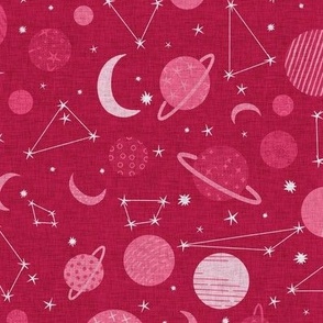 Magenta Pink Space Linen