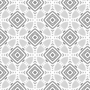 Gray and Silver Watercolor  Geometric