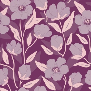 Climbing Florals - Purple Gems