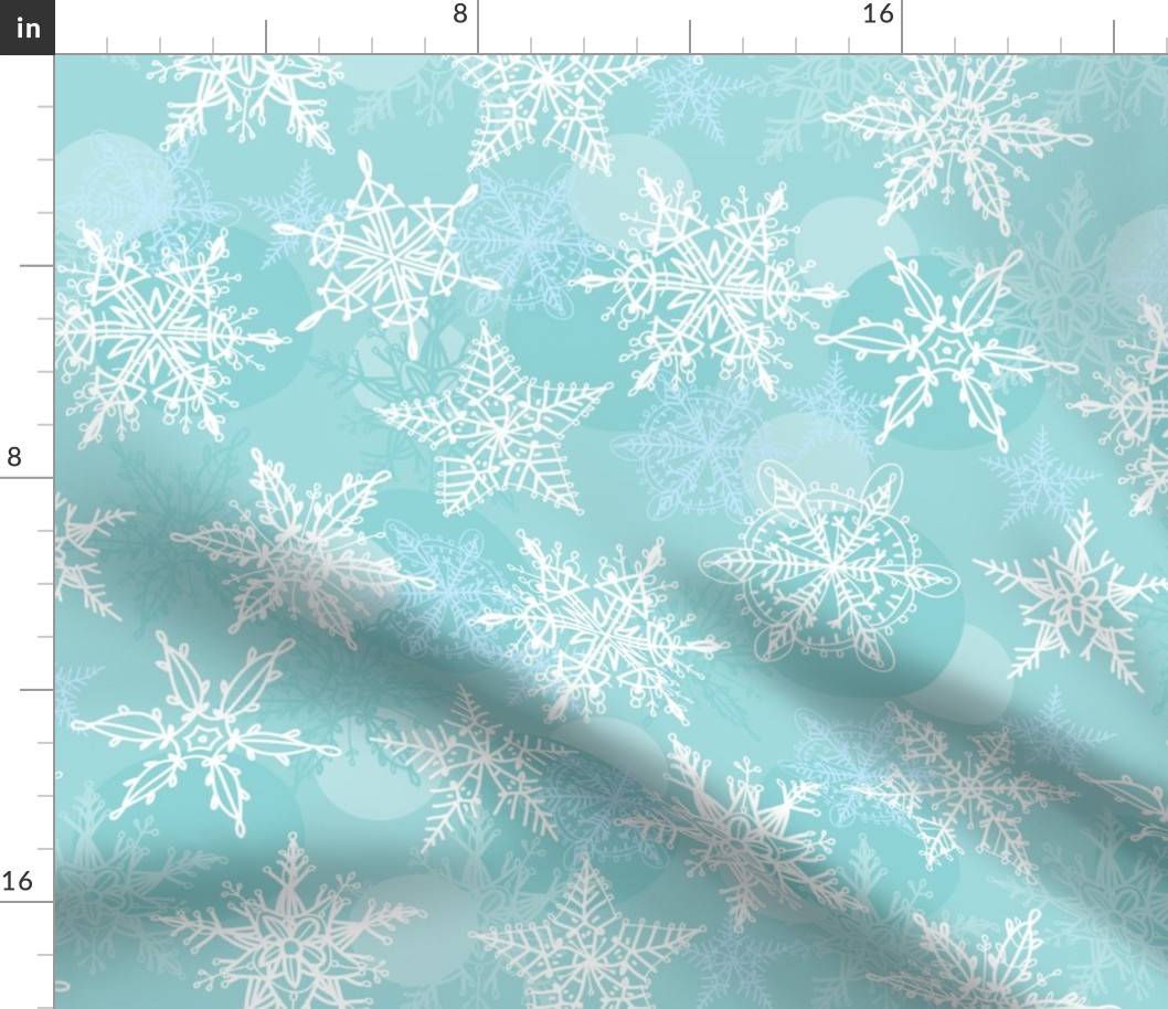 blue pattern, winter, snowflakes, marry christmas