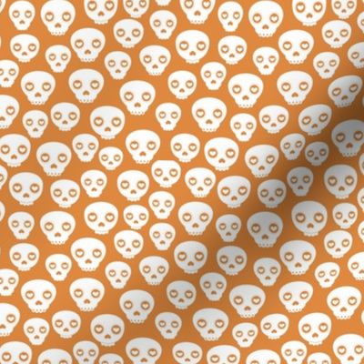 Little dia de los muertos boho skulls kids cute skull design for halloween orange white