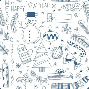 Doodle Christmas pattern 2