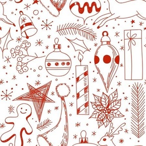 Doodle Christmas pattern 3