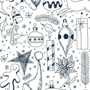 Doodle Christmas pattern 4