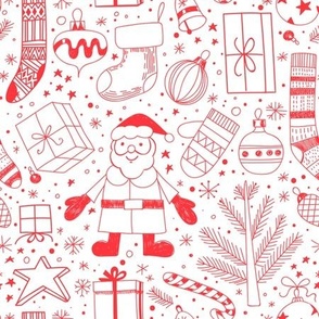 Doodle Christmas pattern 5