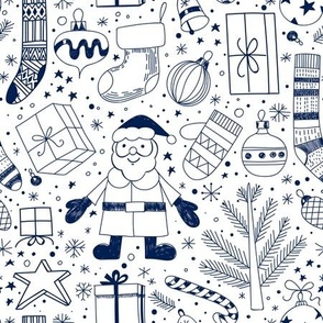 Doodle Christmas pattern 6