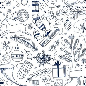 Doodle Christmas pattern 8