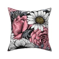 Flower mix in pink and gray