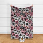 Flower mix in pink and gray
