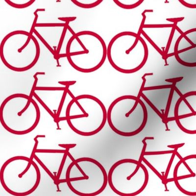 bicycle symbol red ride on white