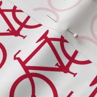 bicycle symbol red ride on white