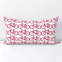 bicycle symbol red ride on white