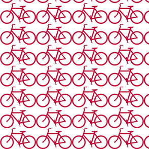 bicycle symbol red ride on white