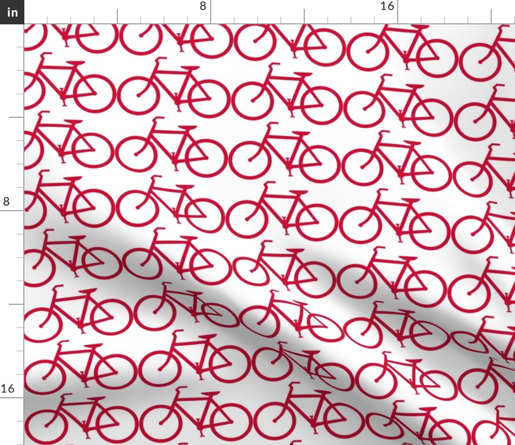 bicycle symbol red ride on white