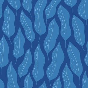 Abstract Leaves-Blue