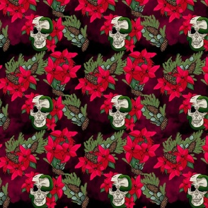 Red and Black Holiday Skulls