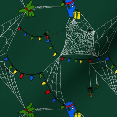 Evergreen Christmas Spiderwebs