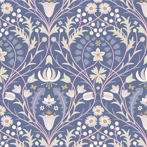 Art-Nouveau-Damask L wallpaper scale morning mist by Pippa Shaw