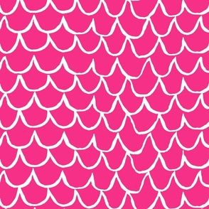 Sea Waves Scallop Pattern //  Hot Pink