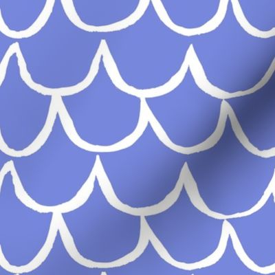 Sea Waves Scallop Pattern //  Periwinkle