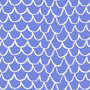 Sea Waves Scallop Pattern //  Periwinkle