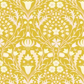 Art-Nouveau-Damask L wallpaper scale sunshine by Pippa Shaw