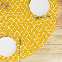 Sea Waves Scallop Pattern //  Golden Yellow